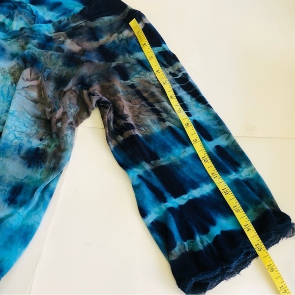 Mezon Woman’s Tie Dyed Burnout Silky Back 3/4 Sleeves Top Size S - Picture 15 of 15